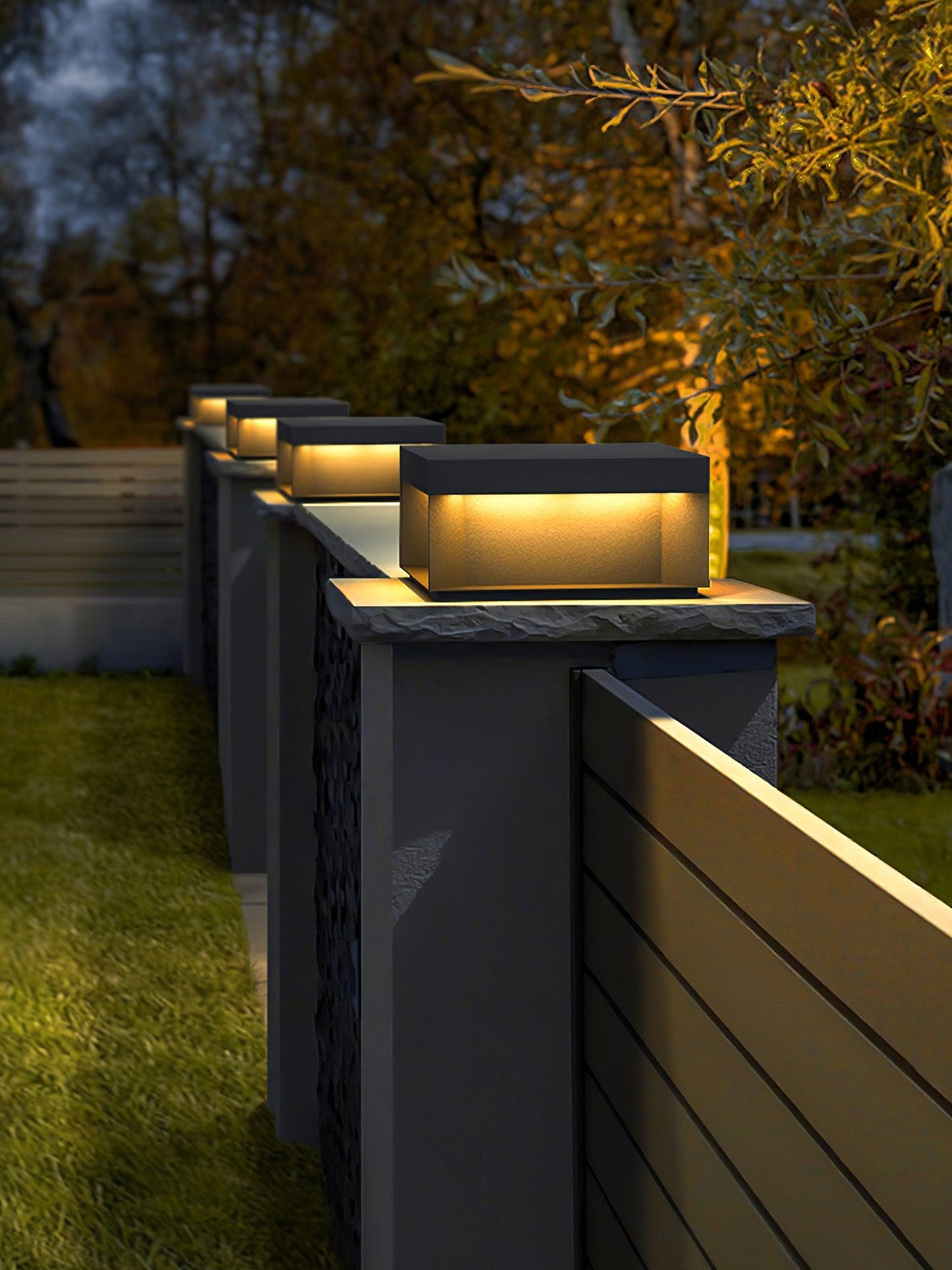 Black Box Outdoor Lantern Post