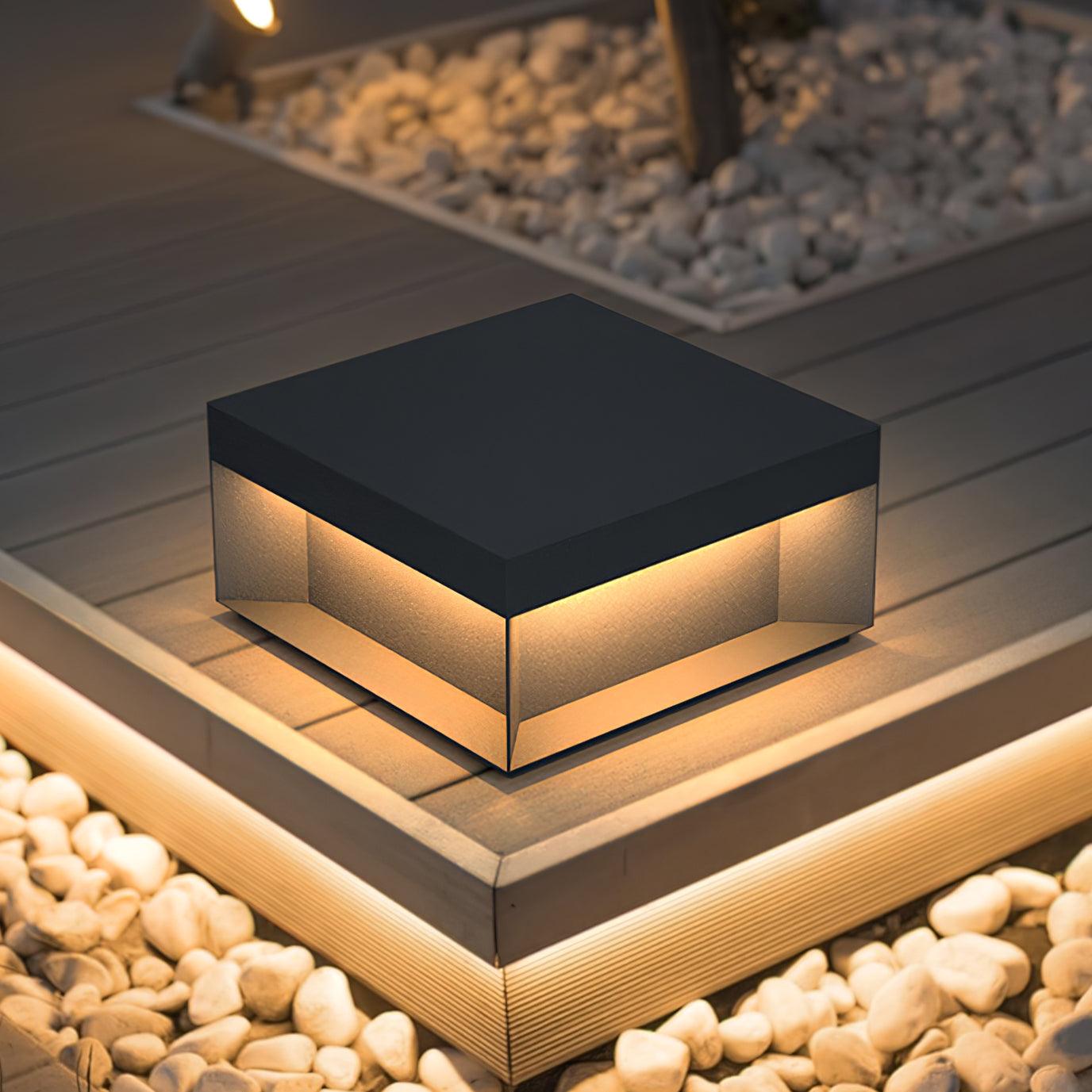 Black Box Outdoor Lantern Post