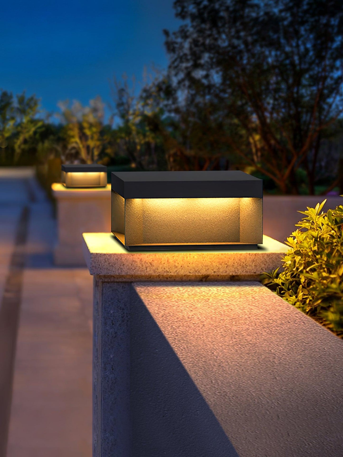 Black Box Outdoor Lantern Post