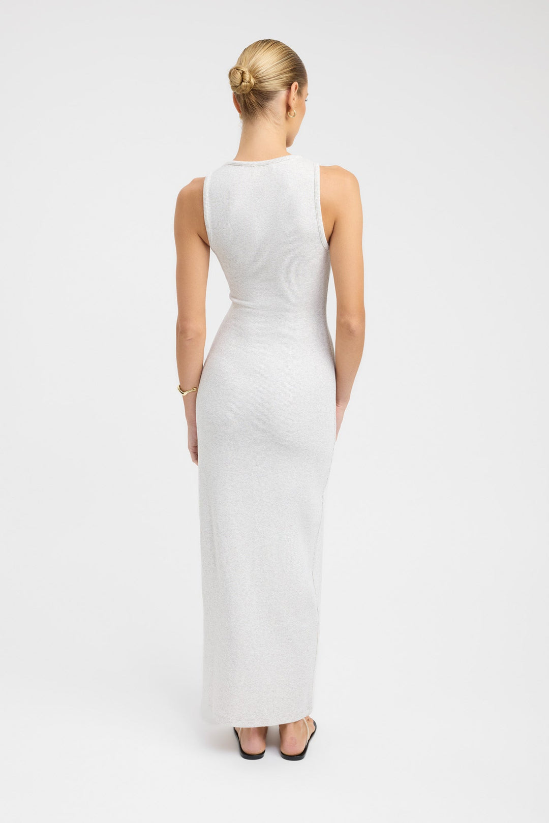 Women's Maxi Dress Round Neck Wide Straps Cotton Modal Straight Fit Minimalist