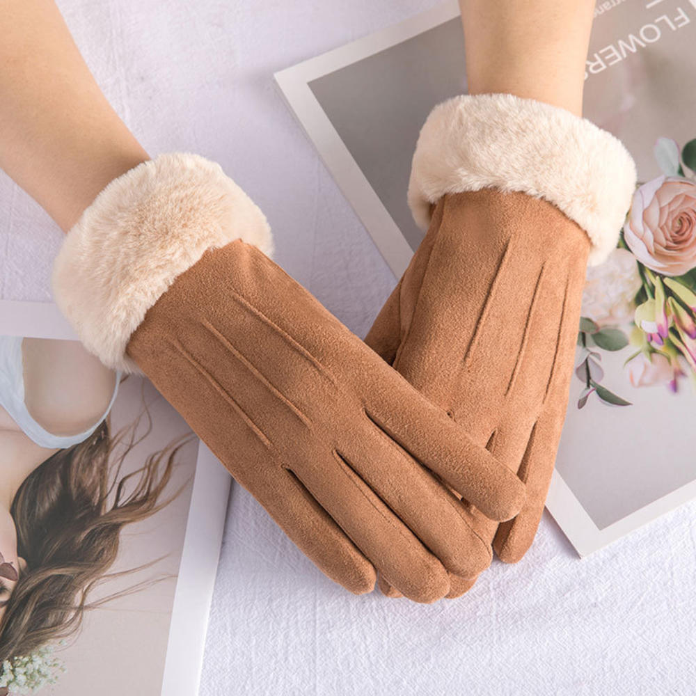 Soft Finish Gloves with Wristband for Women | Ideal for Cold Days