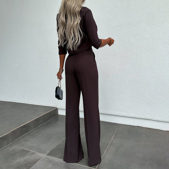 Alma | Matching Set | 2-Piece | Crop Top | Loose Pants | Fashionable | Comfortable