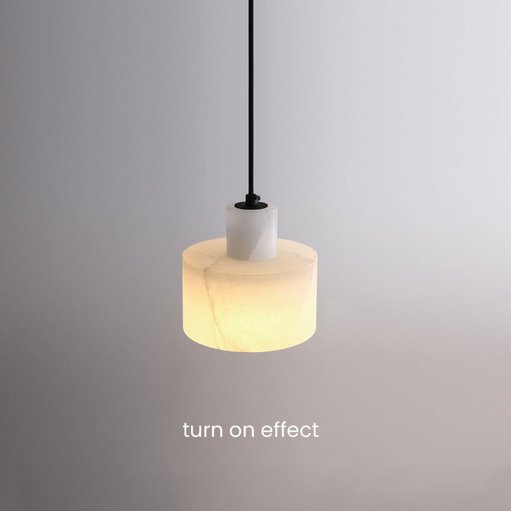 Scandinavian Simple Pendant Lamp in White Marble
