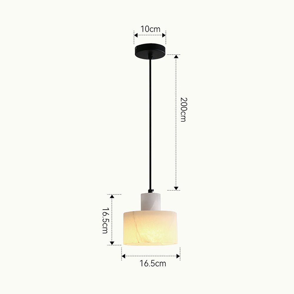 Scandinavian Simple Pendant Lamp in White Marble