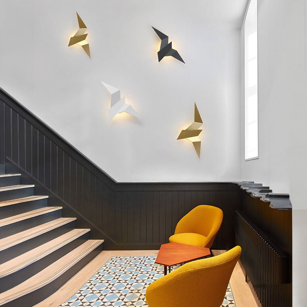 Creative Iron Bird Shape Wall Lamp