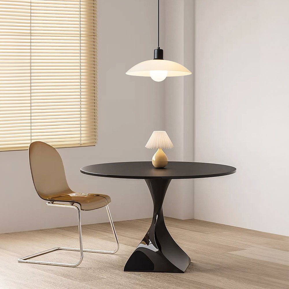 Minimalist Hanging Lamp of White Layered Glass