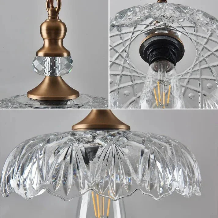 Mid Century Glass Pendant Light Kitchen Island | Mini Retro Ceiling Lamp | Iron Frame | E26 E27 Bulb | Modern Vintage Lighting