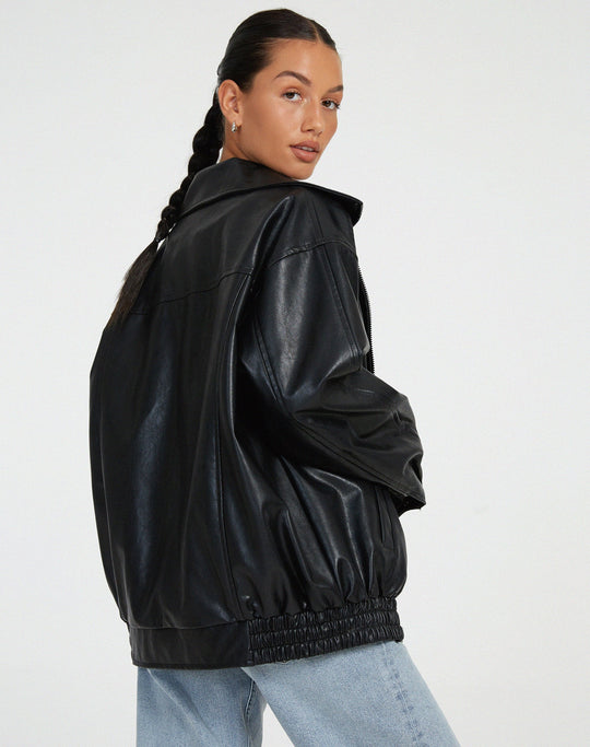 Women's Leather Jacket | Oversized Fit | Timeless Design