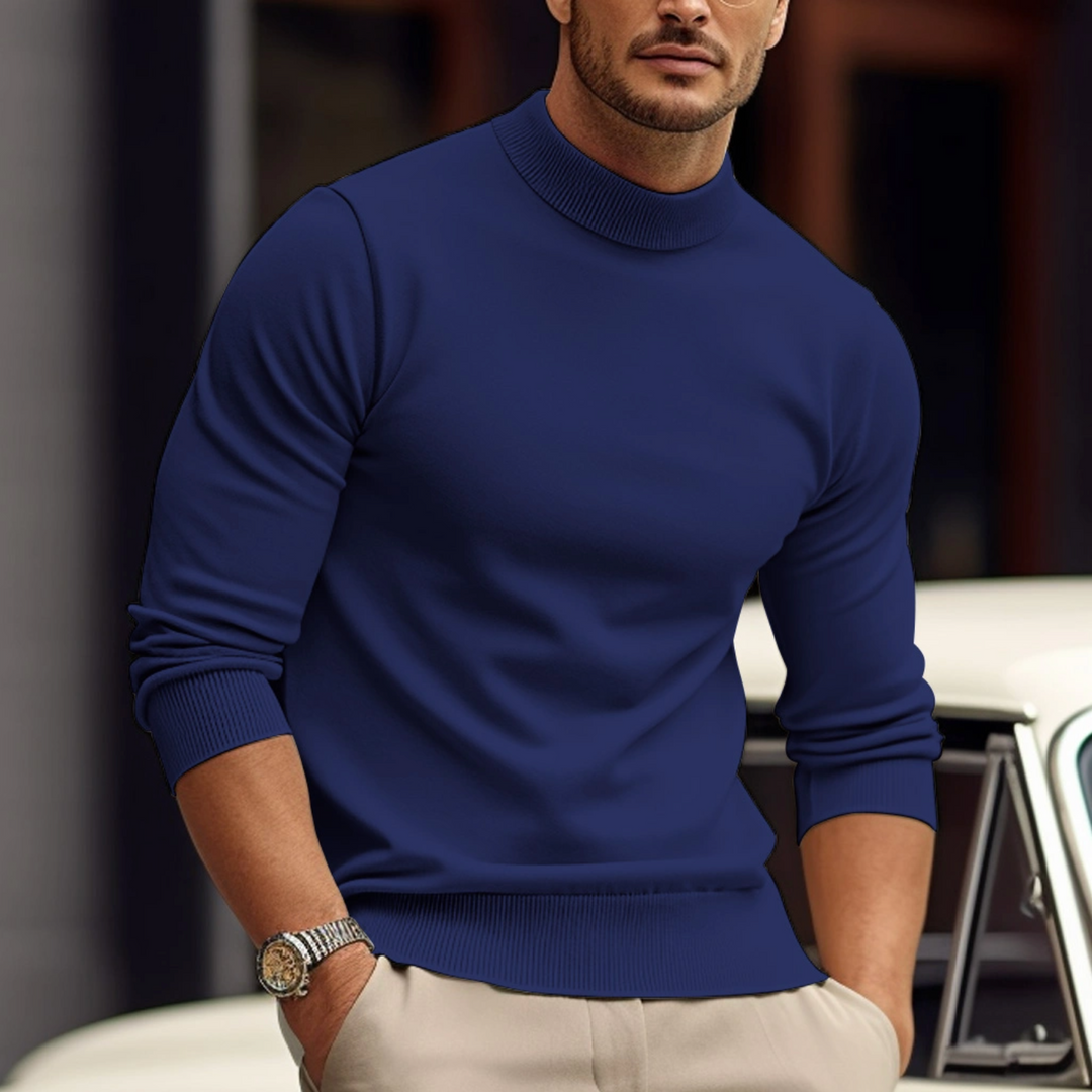 Men's Crew Neck Sweater with Straight Fit | Ideal for Everyday and Office Use 