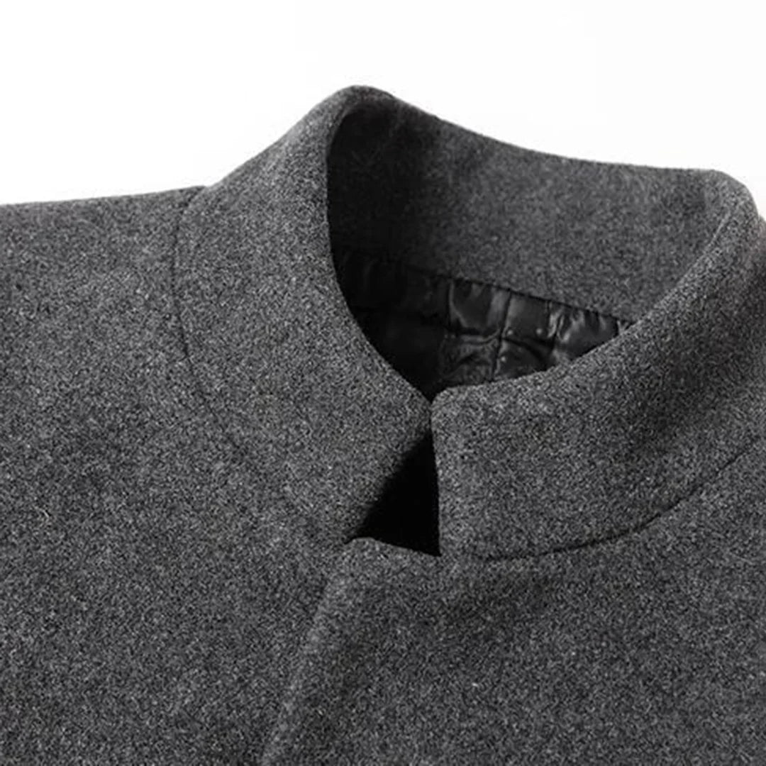 Men's Long Button-Down Coat | Ideal for Formal and Everyday Occasions