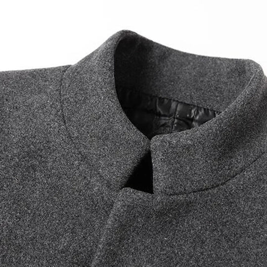 Men's Long Button-Down Coat | Ideal for Formal and Everyday Occasions