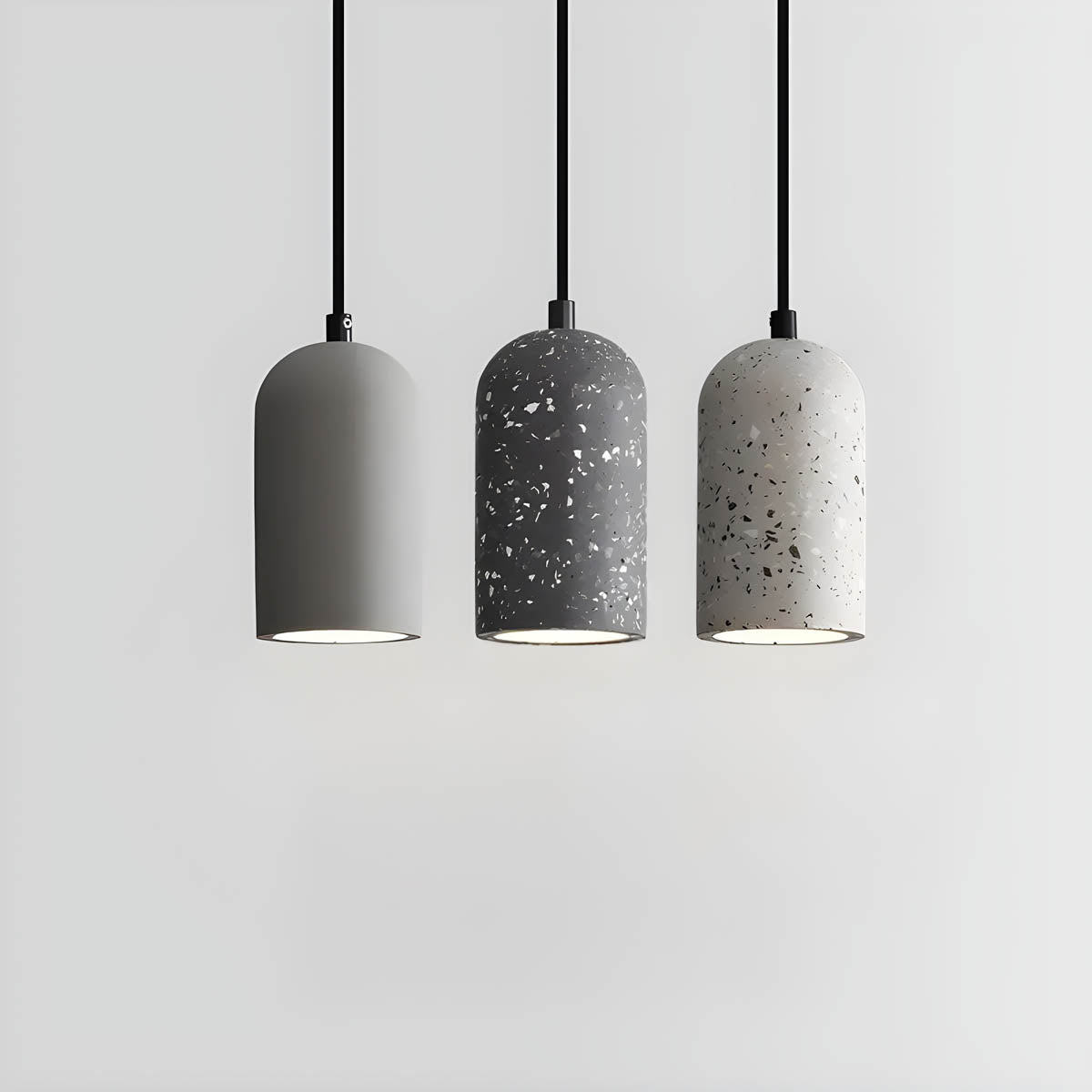 Concrete Pendant Lamp Industrial Modern Hanging Light | Compact Design | G4 LED | Adjustable Cord | Urban Interior Lighting