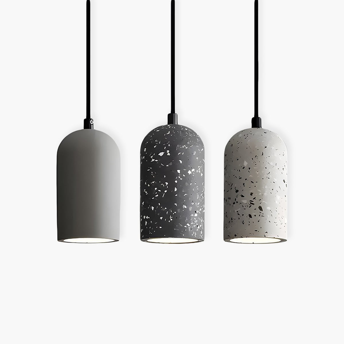 Concrete Pendant Lamp Industrial Modern Hanging Light | Compact Design | G4 LED | Adjustable Cord | Urban Interior Lighting