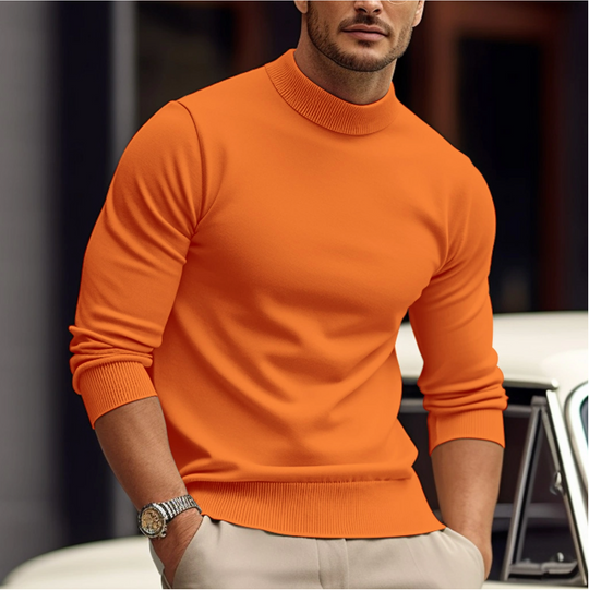 Men's Crew Neck Sweater with Straight Fit | Ideal for Everyday and Office Use 