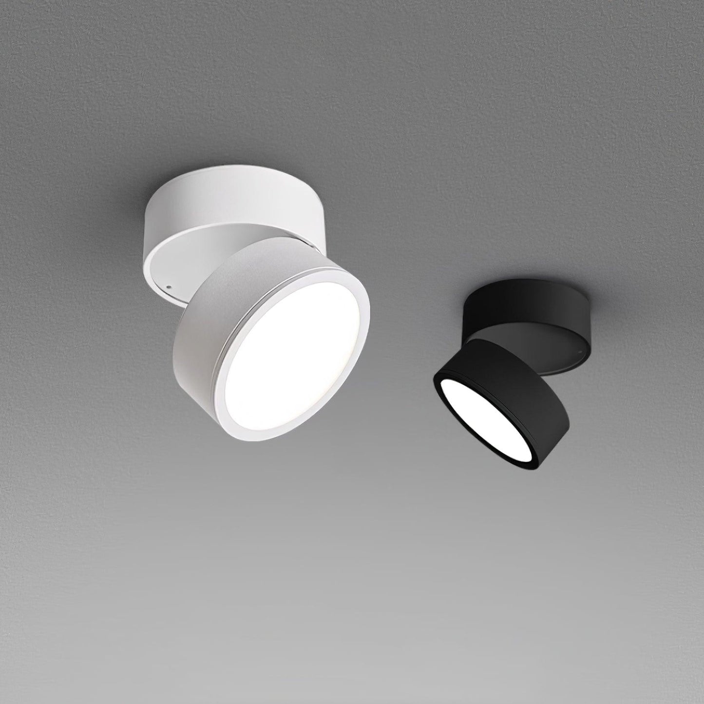 Adjustable LED Ceiling Spotlight Lamp for Artwork & Accent Lighting | Rotatable Surface Mount | Warm White 3000K | Aluminum 10cm