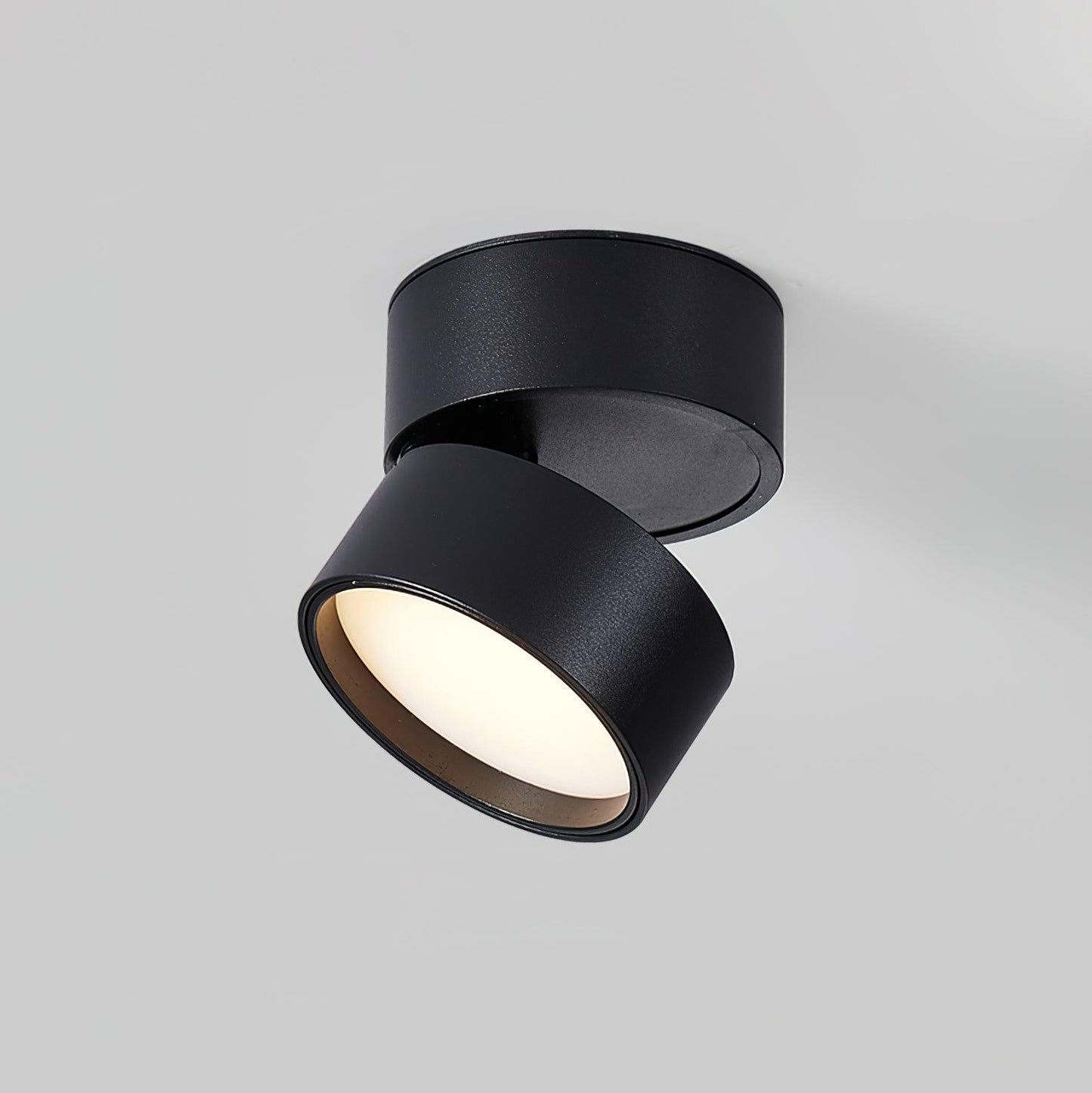 Adjustable LED Ceiling Spotlight Lamp for Artwork & Accent Lighting | Rotatable Surface Mount | Warm White 3000K | Aluminum 10cm