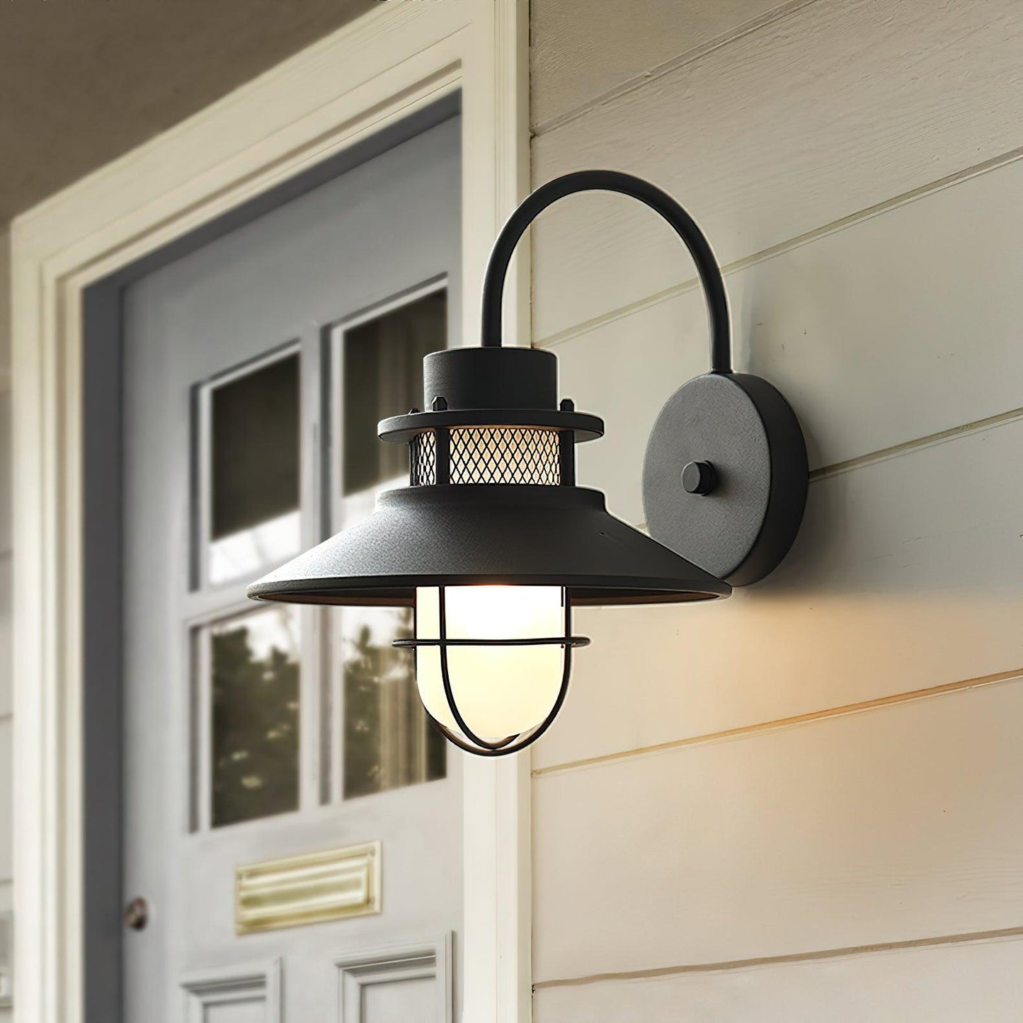 Felix Outdoor Wall Lamp Industrial Garden Light | Metal Glass Design | IP65 Waterproof | E26/E27 LED Edison Compatible