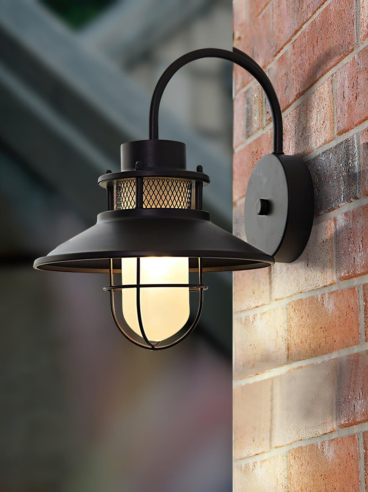 Felix Outdoor Wall Lamp Industrial Garden Light | Metal Glass Design | IP65 Waterproof | E26/E27 LED Edison Compatible