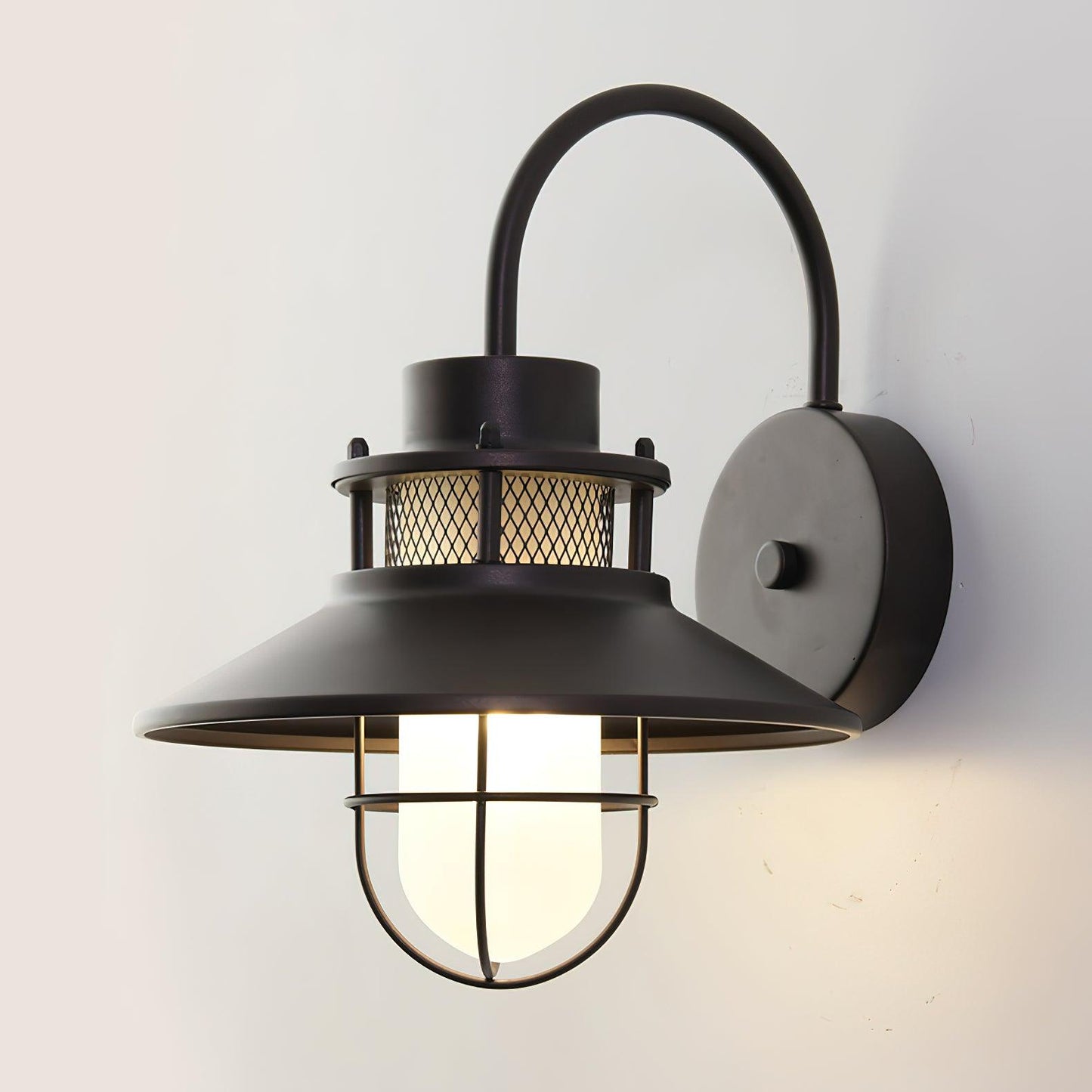 Felix Outdoor Wall Lamp Industrial Garden Light | Metal Glass Design | IP65 Waterproof | E26/E27 LED Edison Compatible