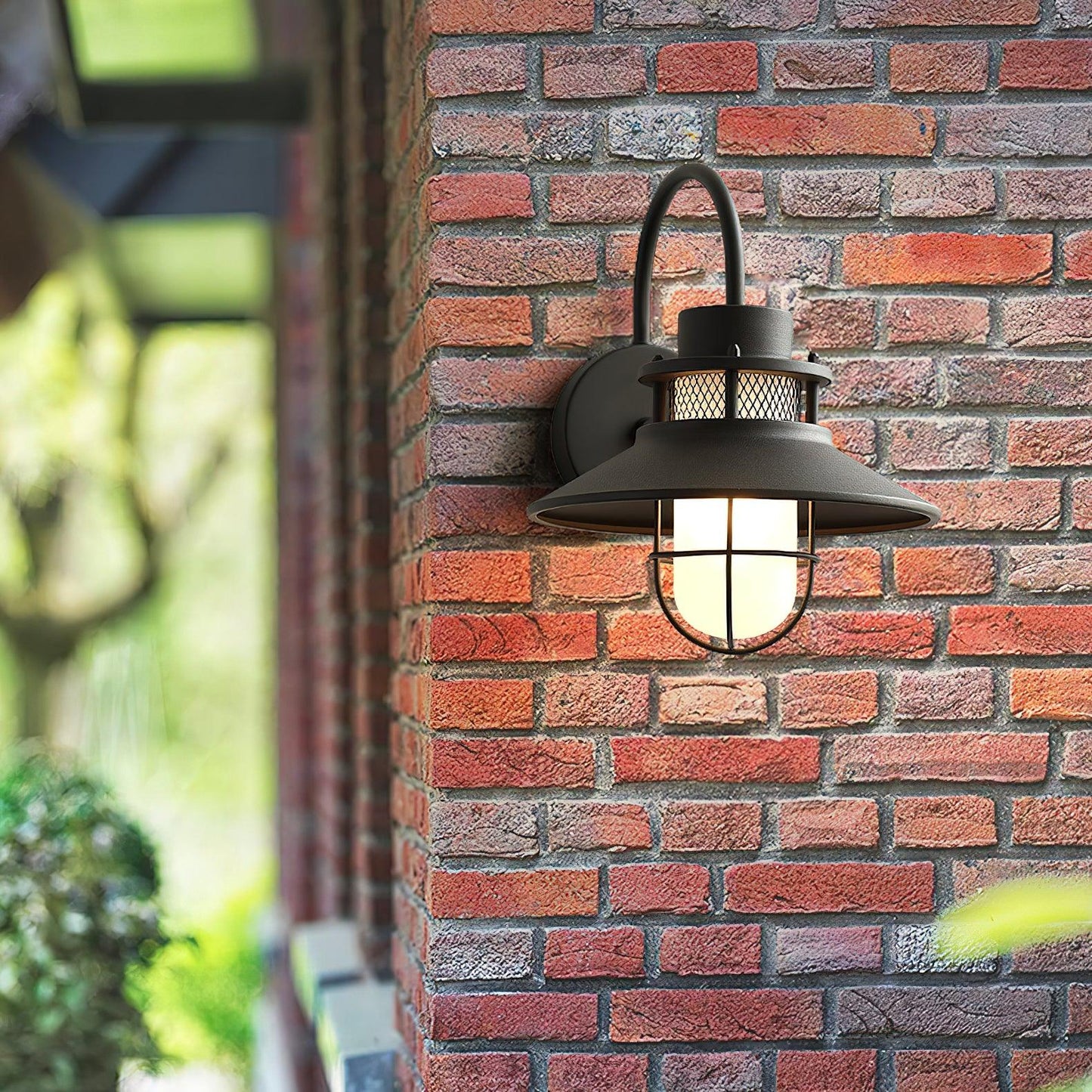 Felix Outdoor Wall Lamp Industrial Garden Light | Metal Glass Design | IP65 Waterproof | E26/E27 LED Edison Compatible
