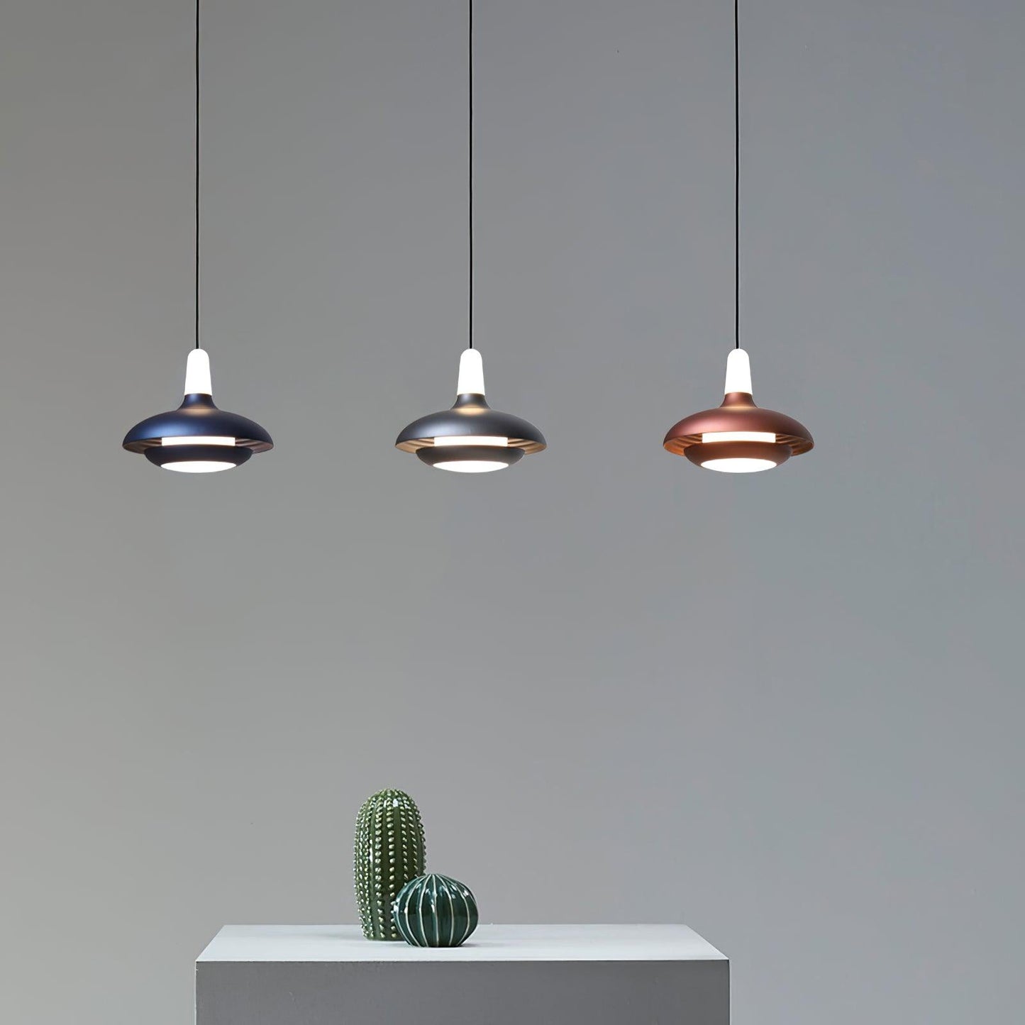 Fiji Pendant Lamp | Aluminum LED Pendant | Warm, Neutral & Cool Light | Modern Tropical Interior Lighting | 18x14cm
