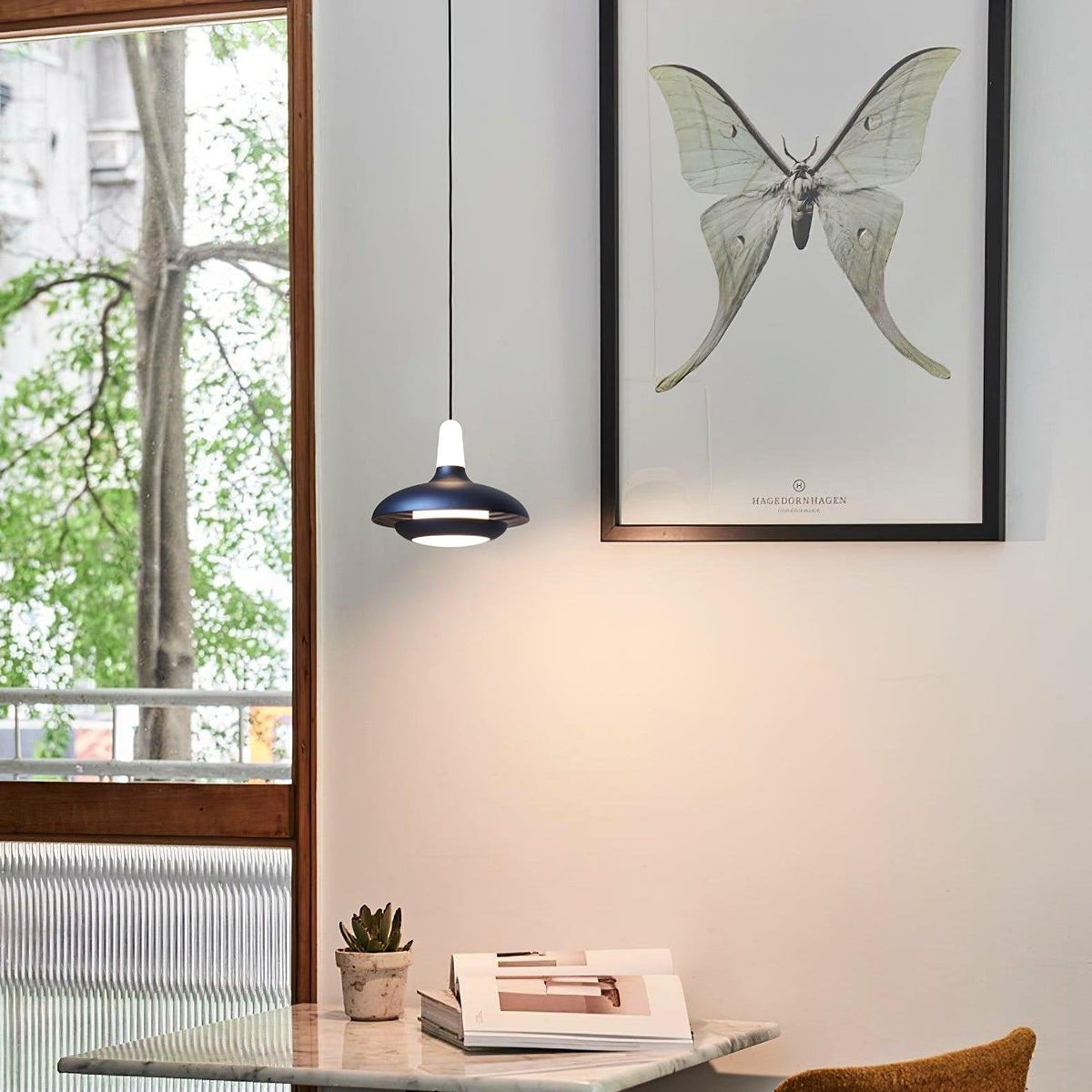 Fiji Pendant Lamp | Aluminum LED Pendant | Warm, Neutral & Cool Light | Modern Tropical Interior Lighting | 18x14cm