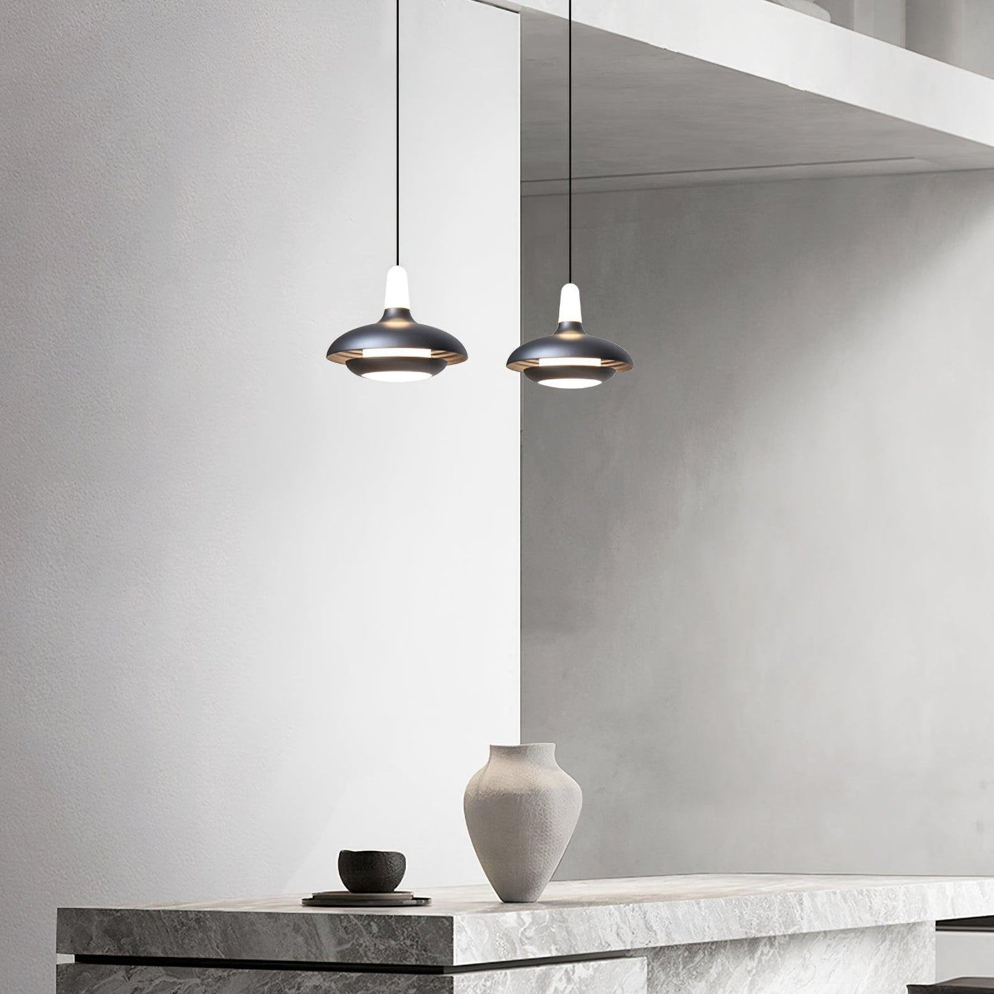Fiji Pendant Lamp | Aluminum LED Pendant | Warm, Neutral & Cool Light | Modern Tropical Interior Lighting | 18x14cm