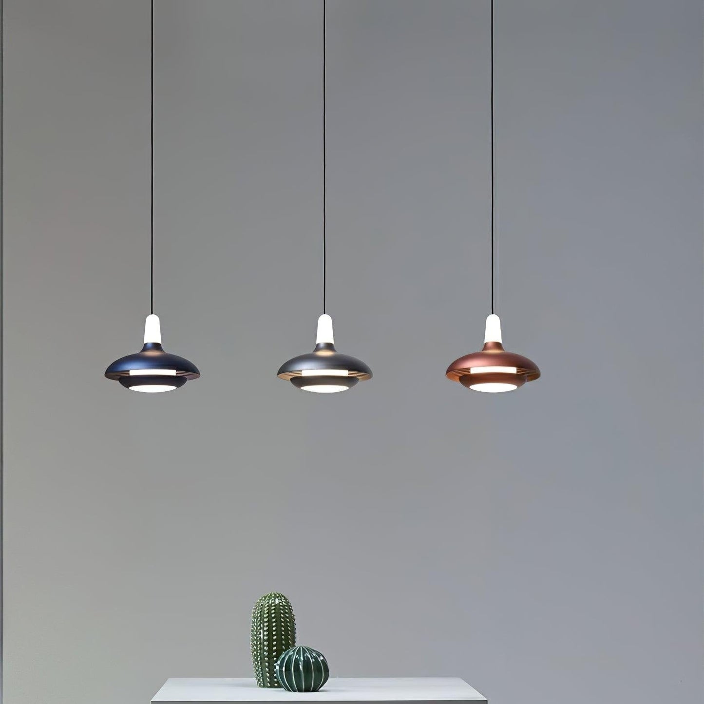 Fiji Pendant Lamp | Aluminum LED Pendant | Warm, Neutral & Cool Light | Modern Tropical Interior Lighting | 18x14cm