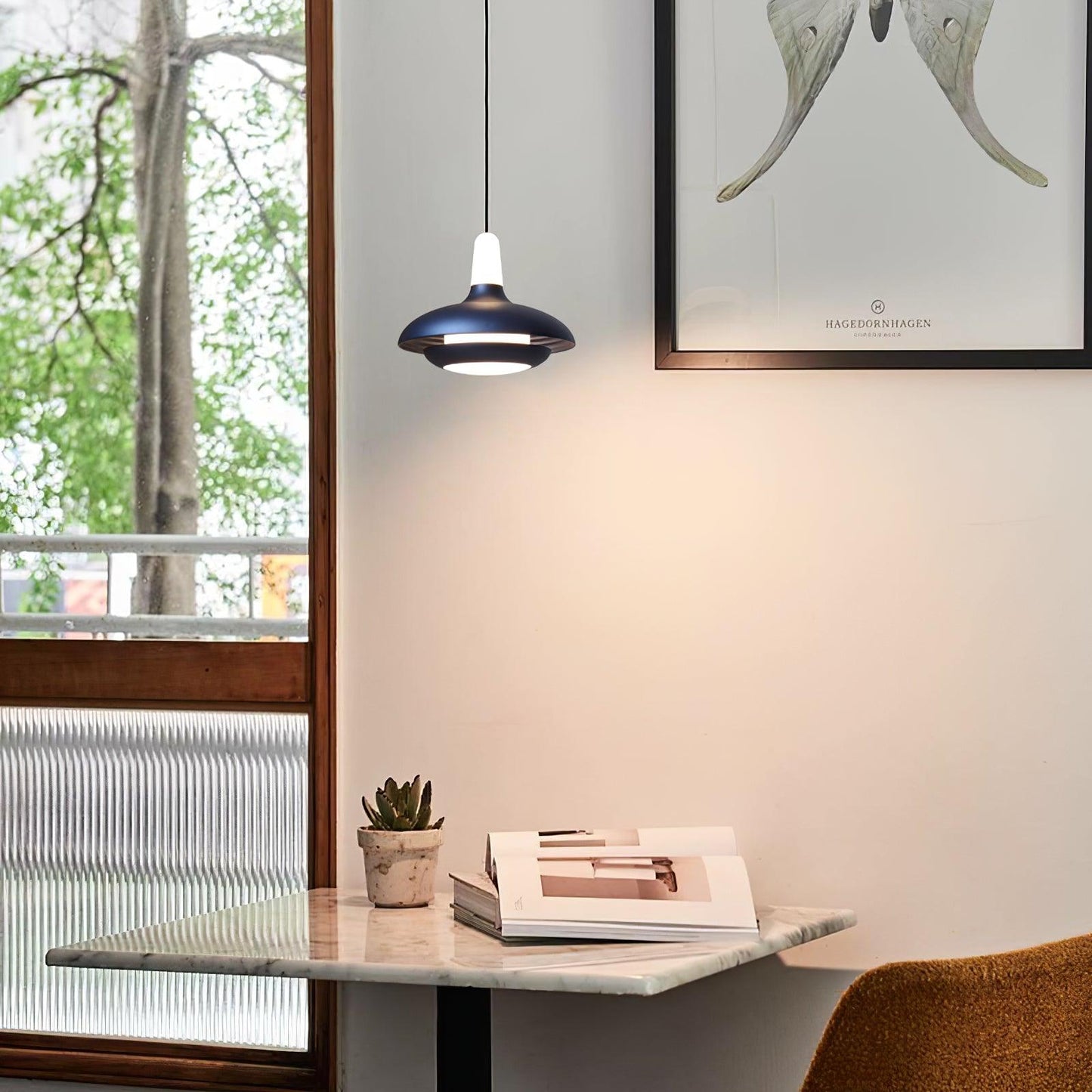 Fiji Pendant Lamp | Aluminum LED Pendant | Warm, Neutral & Cool Light | Modern Tropical Interior Lighting | 18x14cm
