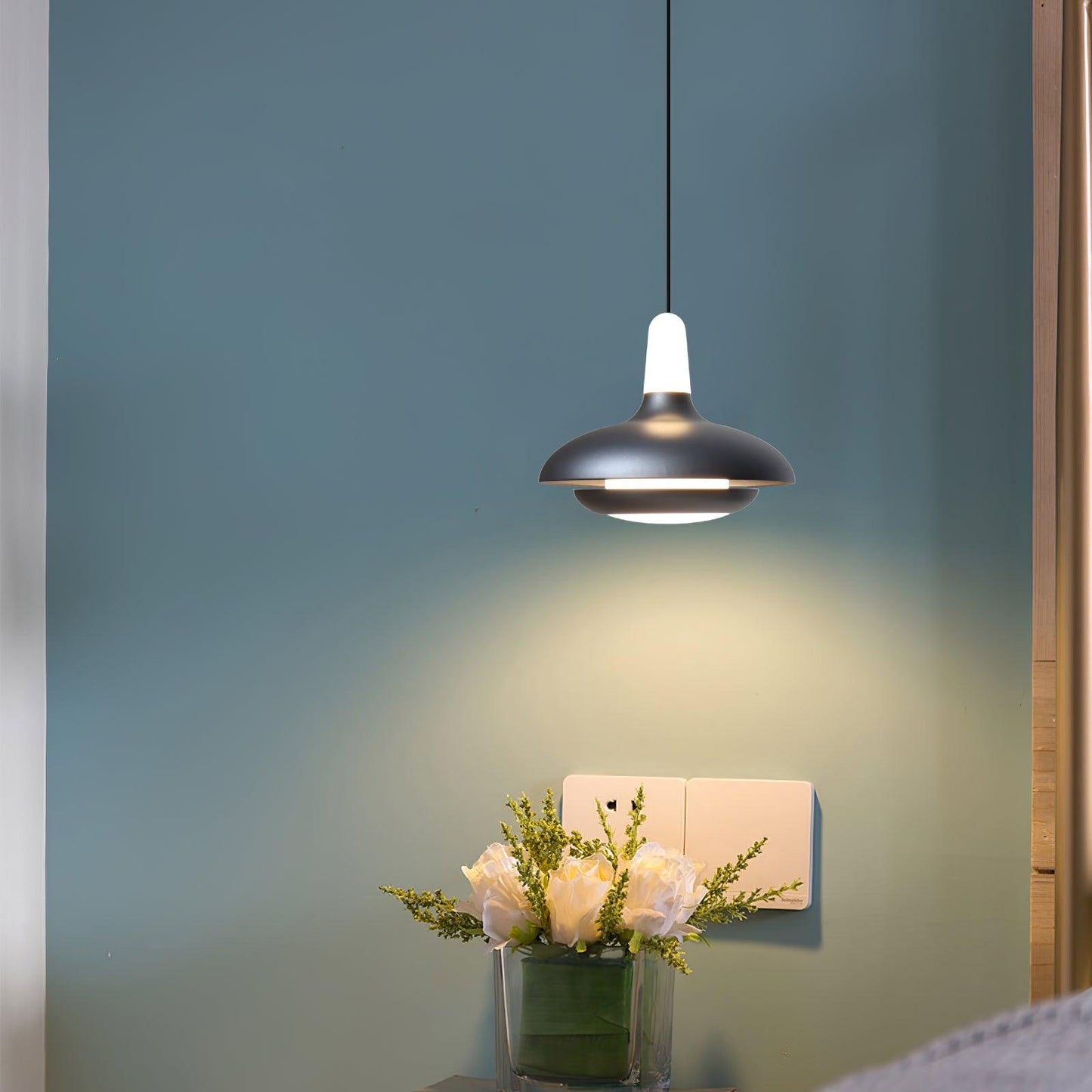 Fiji Pendant Lamp | Aluminum LED Pendant | Warm, Neutral & Cool Light | Modern Tropical Interior Lighting | 18x14cm