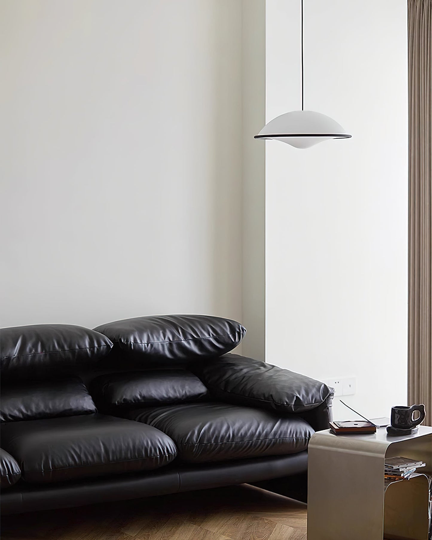Modern UFO Pendant Lamp Minimalist Ceiling Light | Acrylic & Metal | E26 E27 LED Compatible | Adjustable Hanging Light