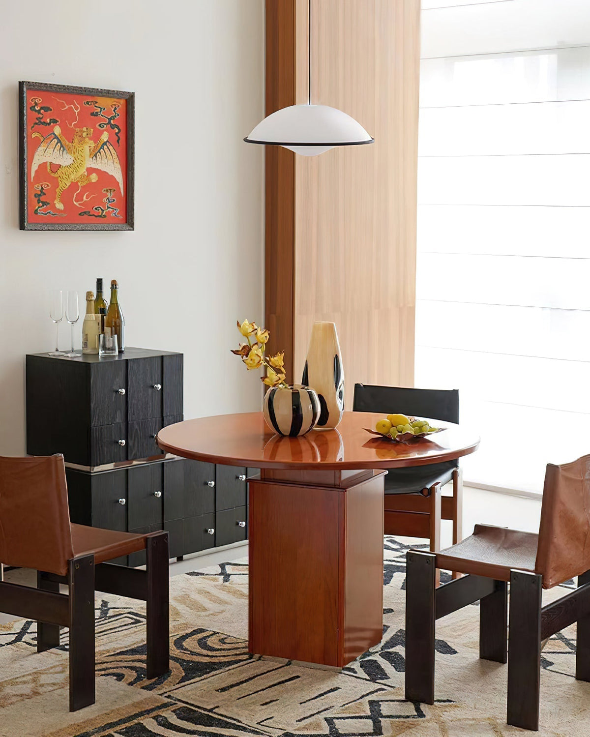 Modern UFO Pendant Lamp Minimalist Ceiling Light | Acrylic & Metal | E26 E27 LED Compatible | Adjustable Hanging Light