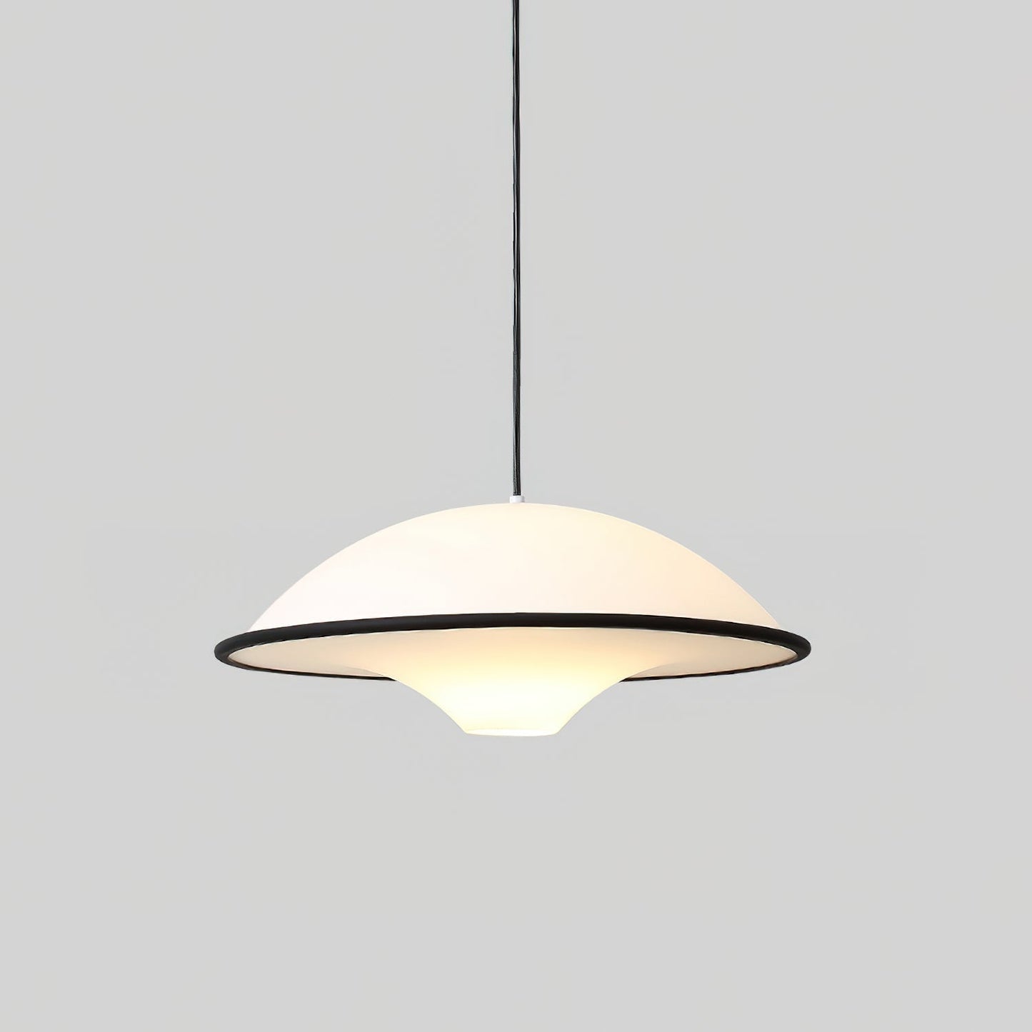 Modern UFO Pendant Lamp Minimalist Ceiling Light | Acrylic & Metal | E26 E27 LED Compatible | Adjustable Hanging Light