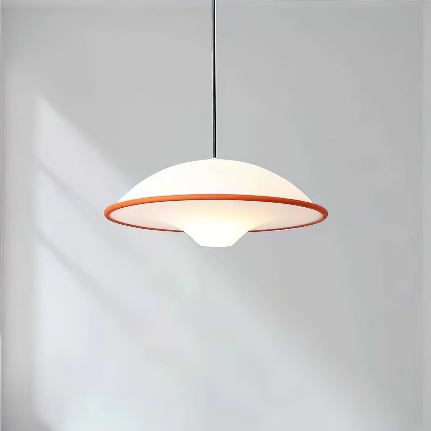 Modern UFO Pendant Lamp Minimalist Ceiling Light | Acrylic & Metal | E26 E27 LED Compatible | Adjustable Hanging Light