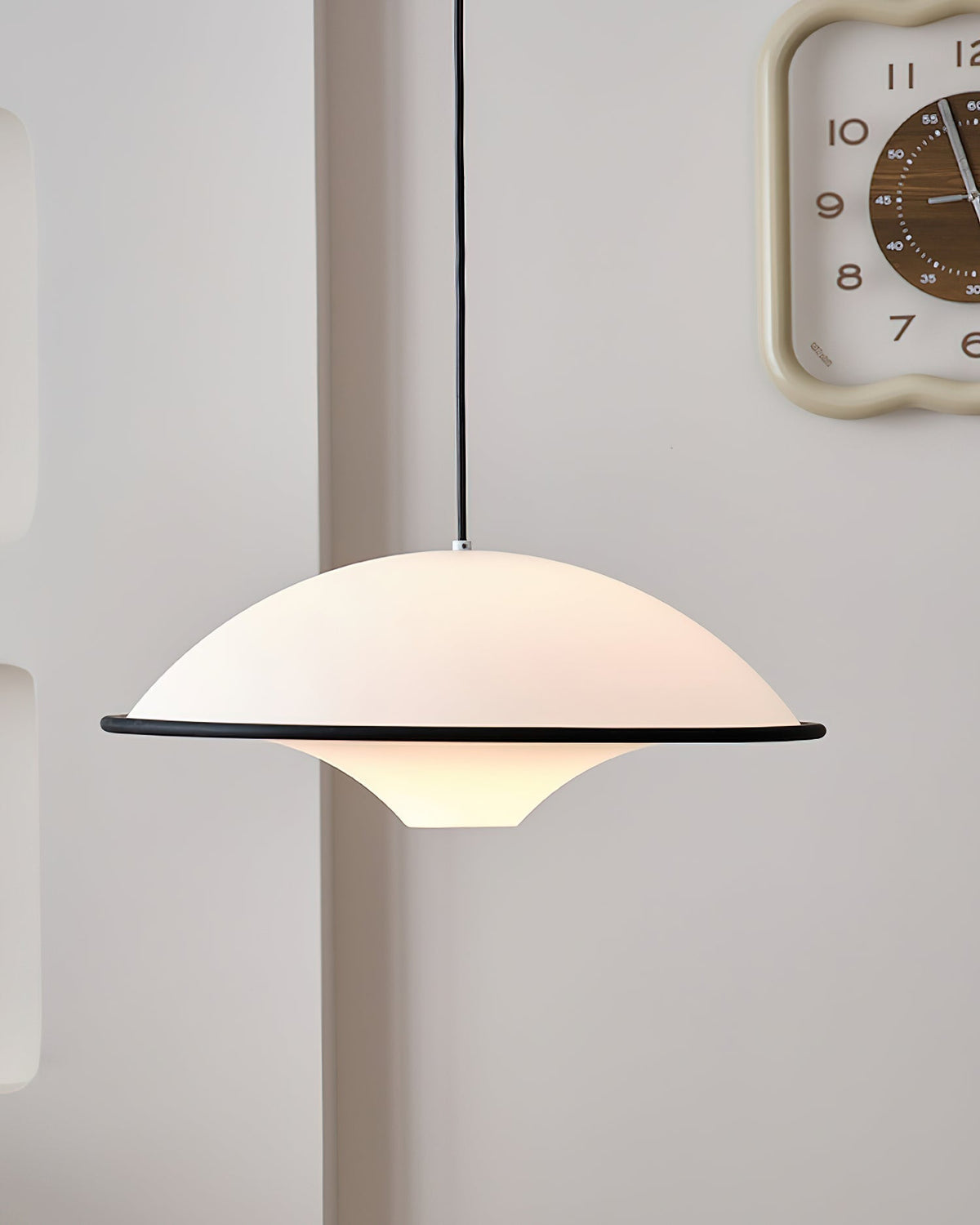 Modern UFO Pendant Lamp Minimalist Ceiling Light | Acrylic & Metal | E26 E27 LED Compatible | Adjustable Hanging Light
