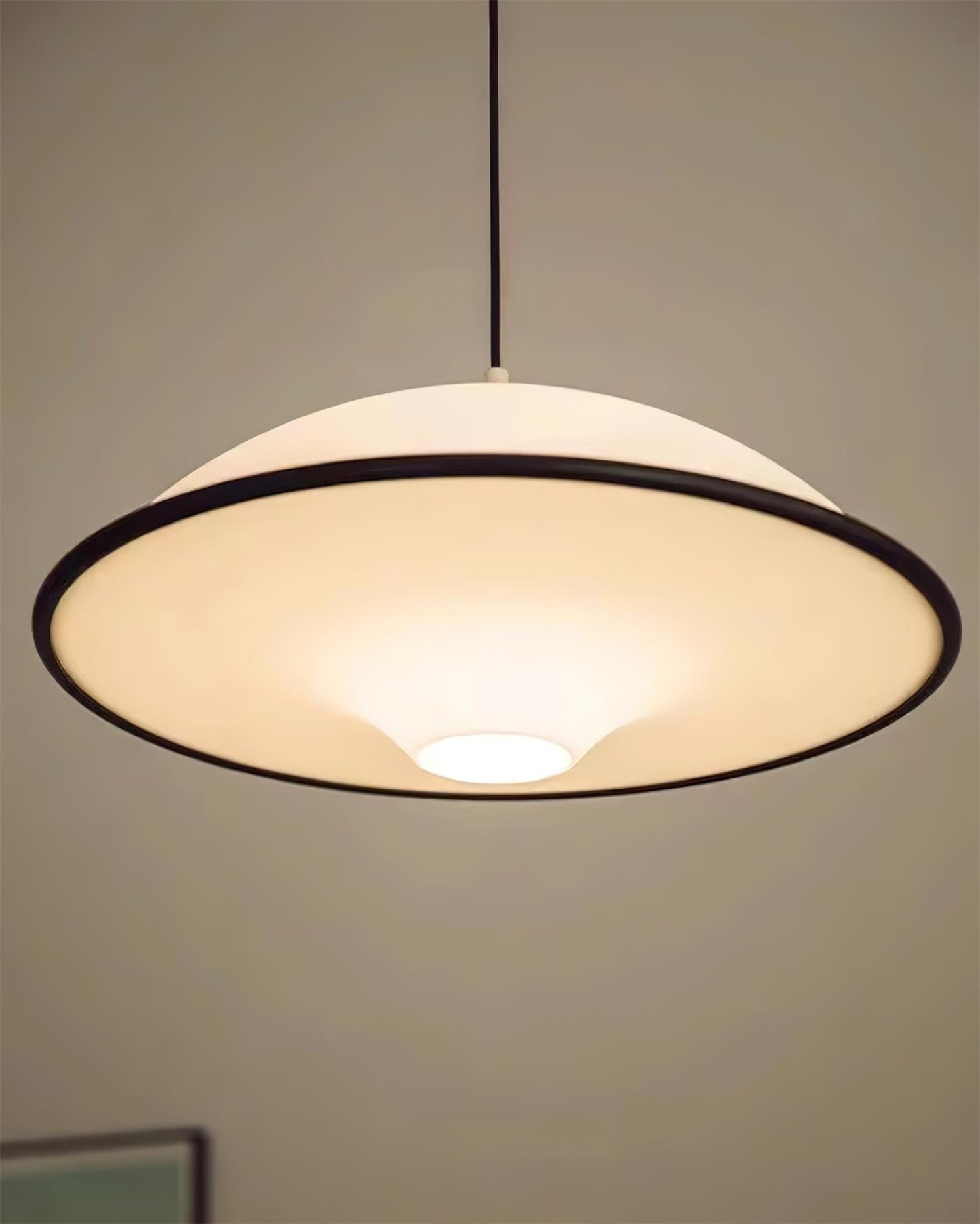 Modern UFO Pendant Lamp Minimalist Ceiling Light | Acrylic & Metal | E26 E27 LED Compatible | Adjustable Hanging Light