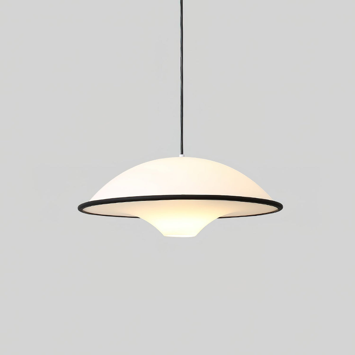 Modern UFO Pendant Lamp Minimalist Ceiling Light | Acrylic & Metal | E26 E27 LED Compatible | Adjustable Hanging Light