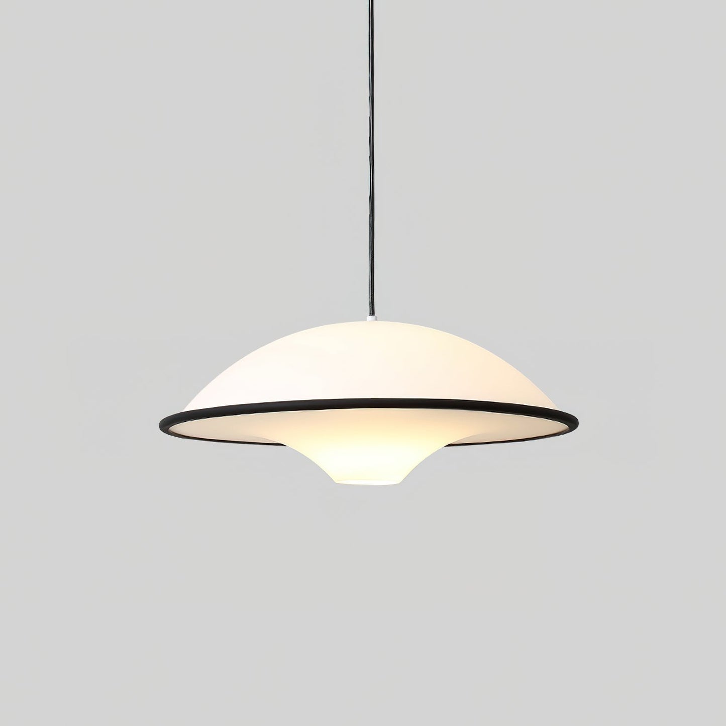 Modern UFO Pendant Lamp Minimalist Ceiling Light | Acrylic & Metal | E26 E27 LED Compatible | Adjustable Hanging Light