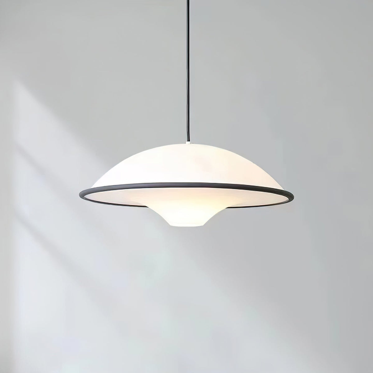Modern UFO Pendant Lamp Minimalist Ceiling Light | Acrylic & Metal | E26 E27 LED Compatible | Adjustable Hanging Light