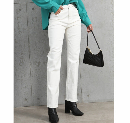 Classic White Straight Women's Jeans