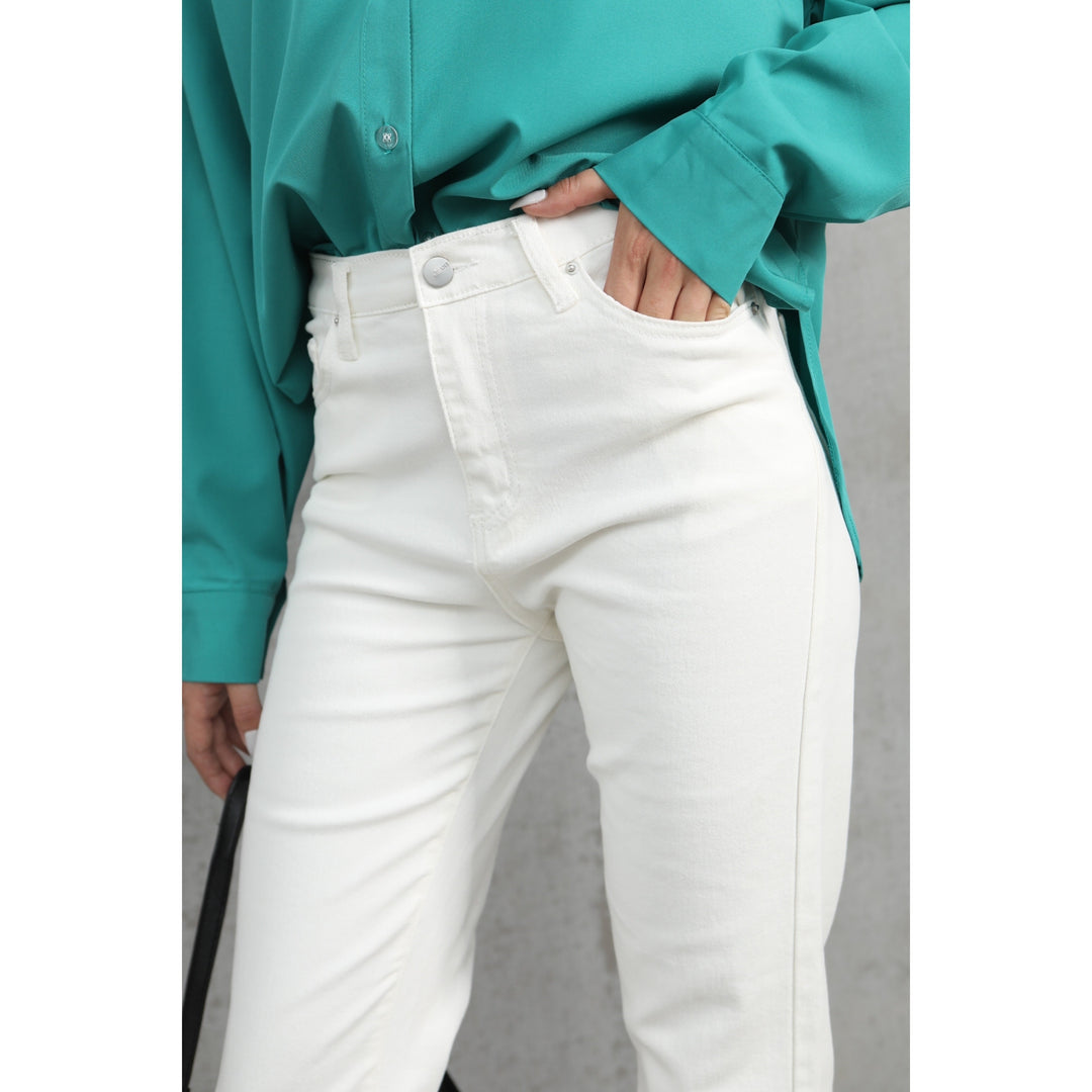 Classic White Straight Women's Jeans