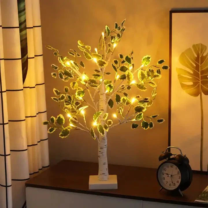 Christmas Green Leaves LED Tree Lighting