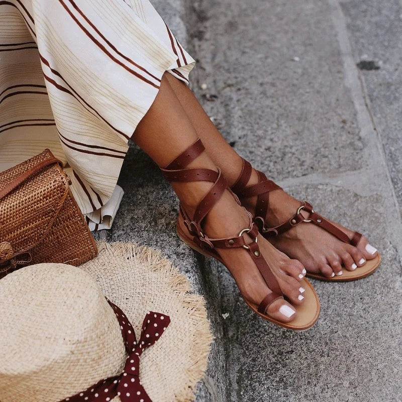 Women's Leather Gladiator Sandals