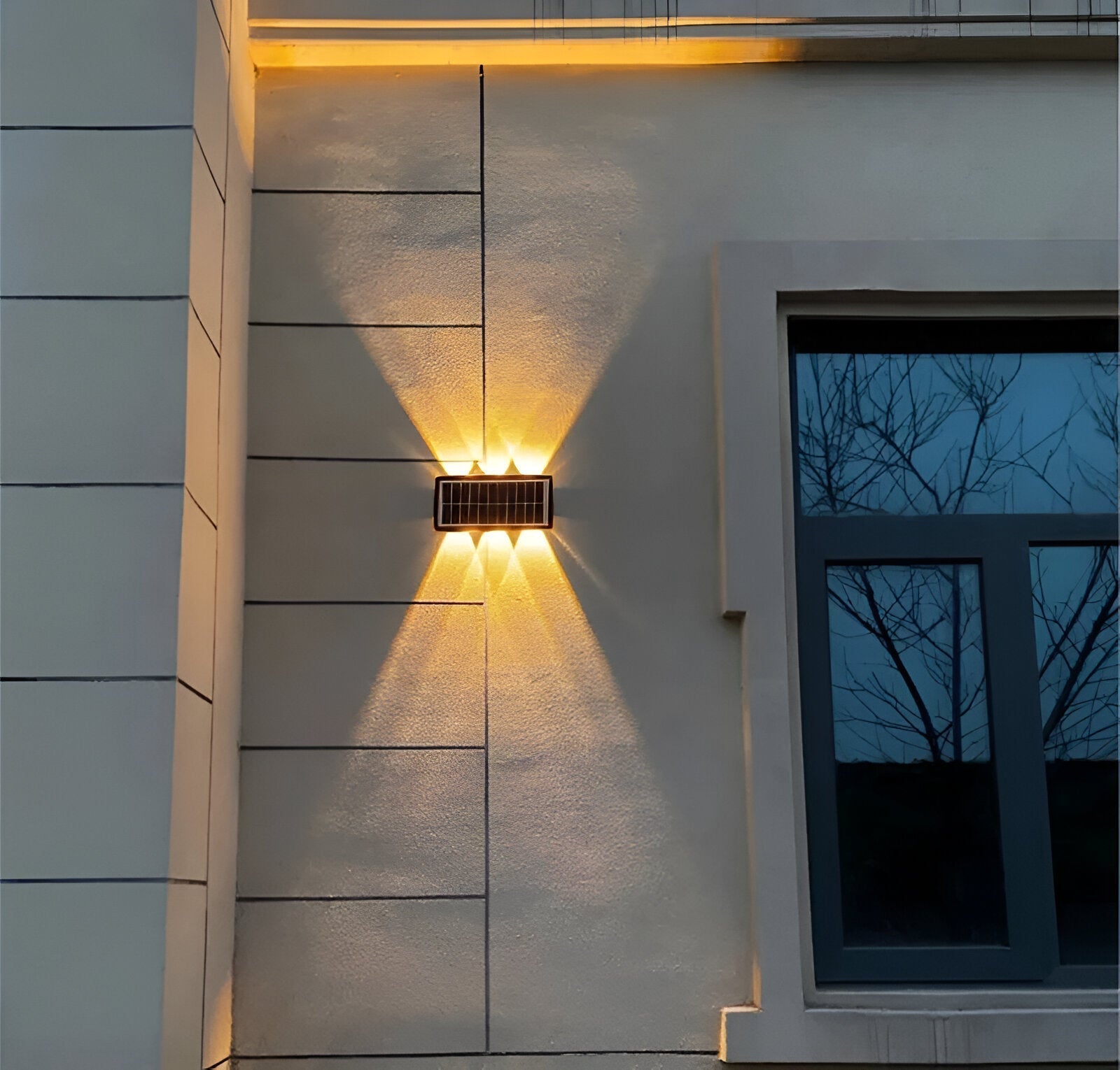 Auristia Solar LED Wall Lamp Up & Down | Waterproof Outdoor Wall Light | IP65 Wireless Facade Lighting