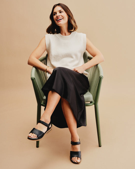 Dames | Sandaal | Kazumi Zwart | Zelfsluitende Band | Comfortabel | Casual Stijl