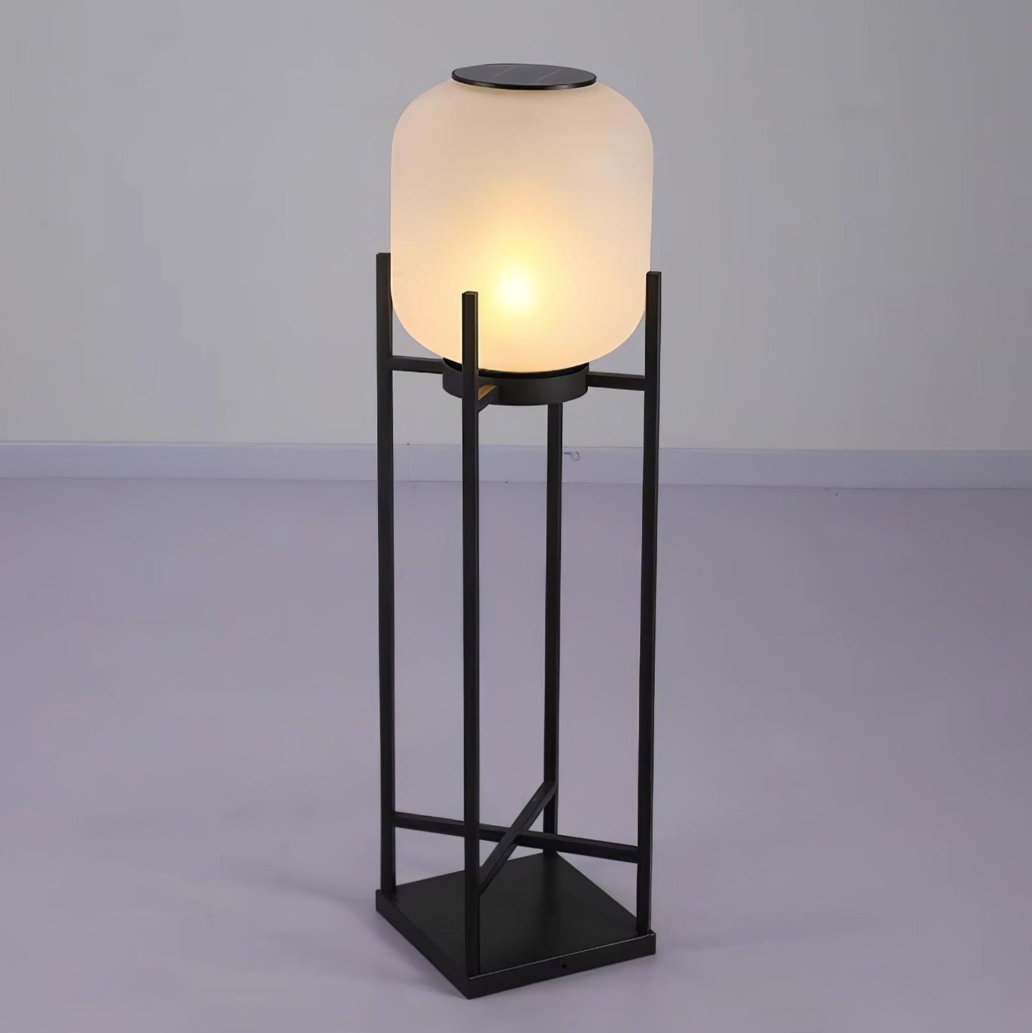 Solar Outdoor Floor Lamp LED Garden Lighting | Stainless Steel & Glass | IP65 Waterproof | 3000K–6000K Patio & Pathway Lamp
