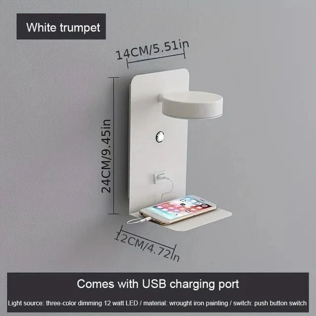 Minimalist Wall Lamp PureShine LED Indoor Sconce Light | Aluminum Modern Simplicity Design | Hallway Bedroom Living Room Lighting