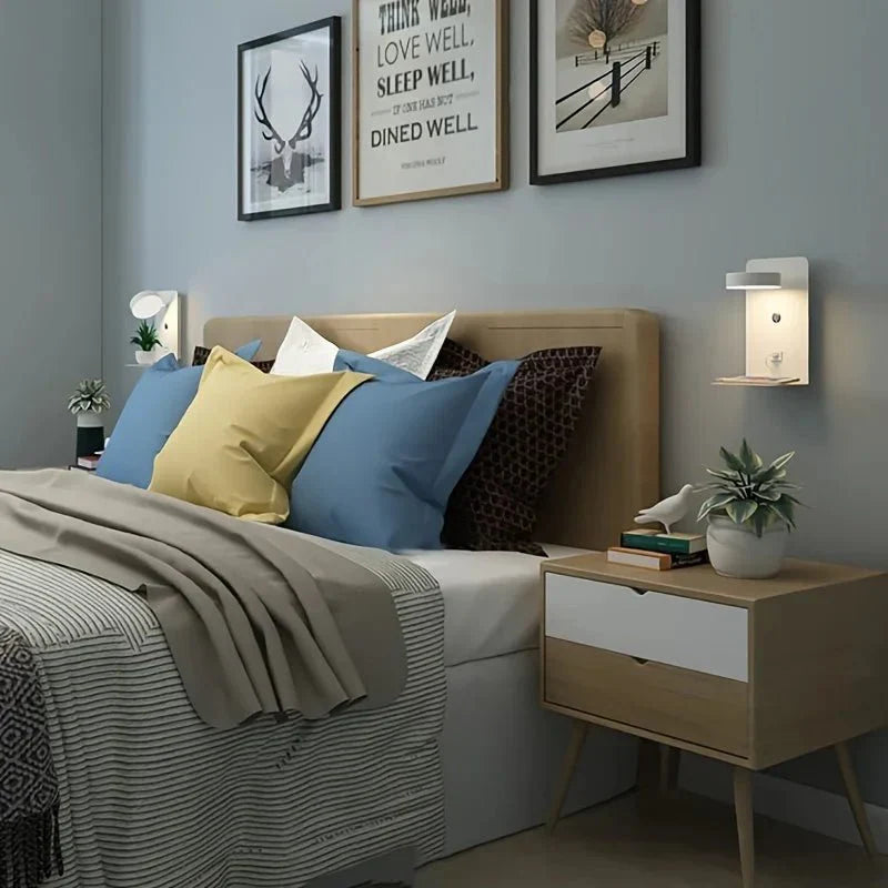 Minimalist Wall Lamp PureShine LED Indoor Sconce Light | Aluminum Modern Simplicity Design | Hallway Bedroom Living Room Lighting