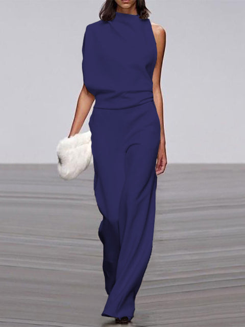 Alix - One-Shoulder Jumpsuit with Wide Legs