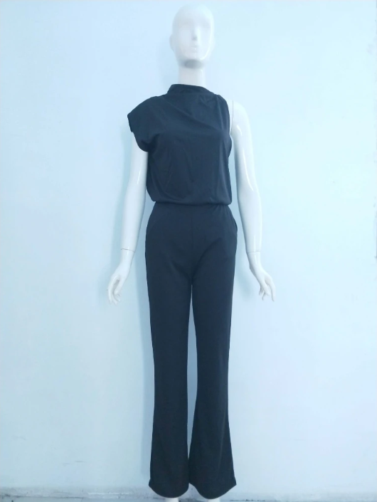 Alix - One-Shoulder Jumpsuit with Wide Legs